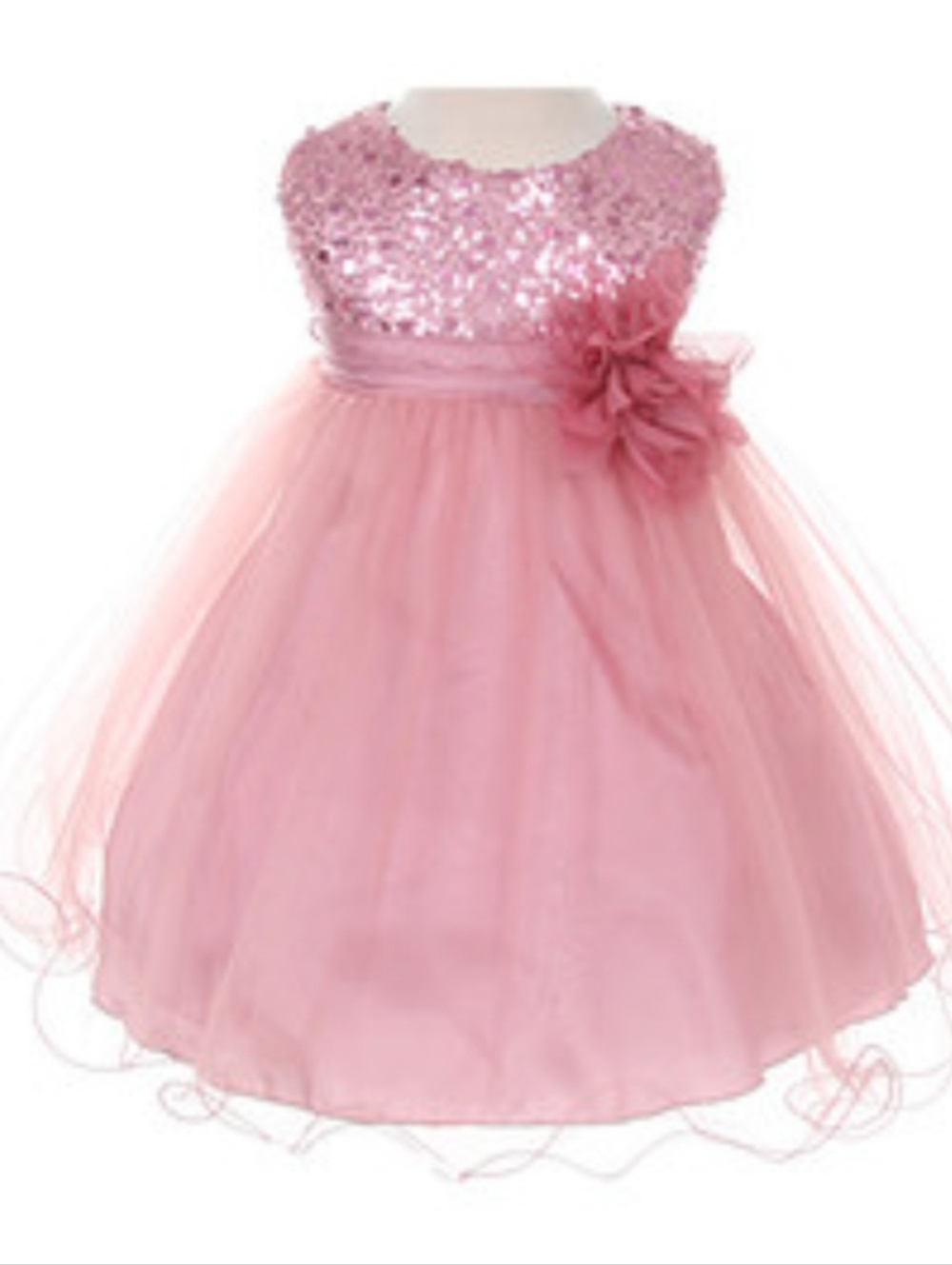Made In The USA Toddler Pink Sequin Formal Burthday Dress